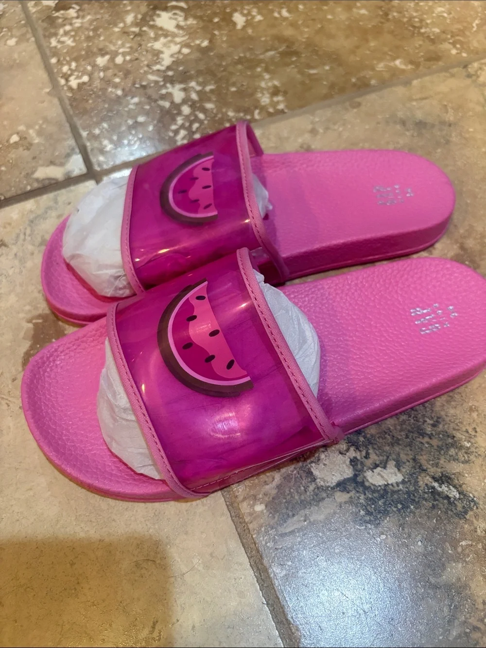 GAP Hot Pink Watermelon Slide Sandals for Kids